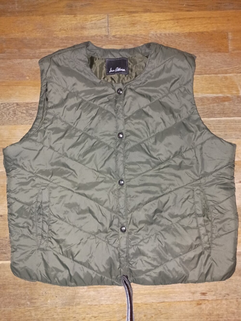 Sam Edelman LIGHTWEIGHT QUILTED VEST/Green Women's Size L